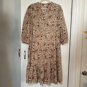 Entro Tiered Floral Dress Medium